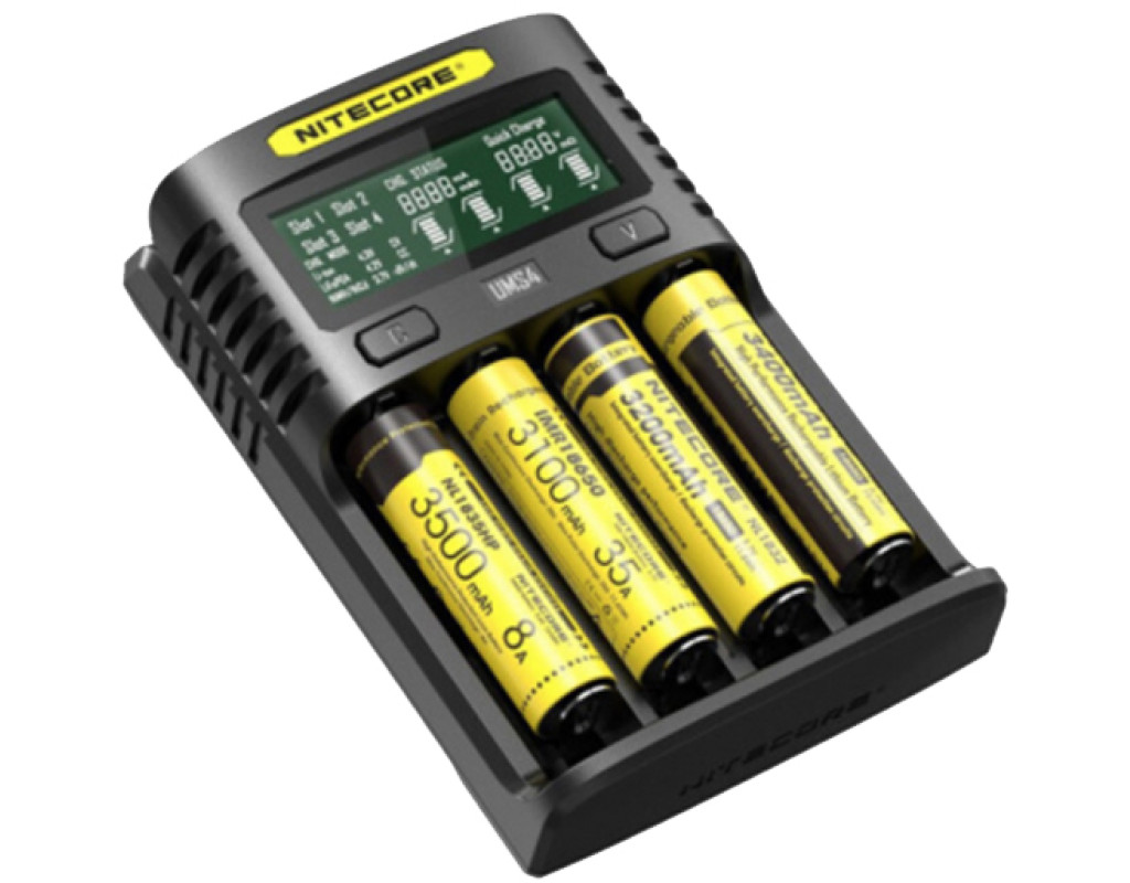 Зарядний пристрій для акумуляторів Nitecore Digicharger UM4 (4 channels, LCD дисп.,Li-ion, Ni-MH/Ni-Cd, (11434)