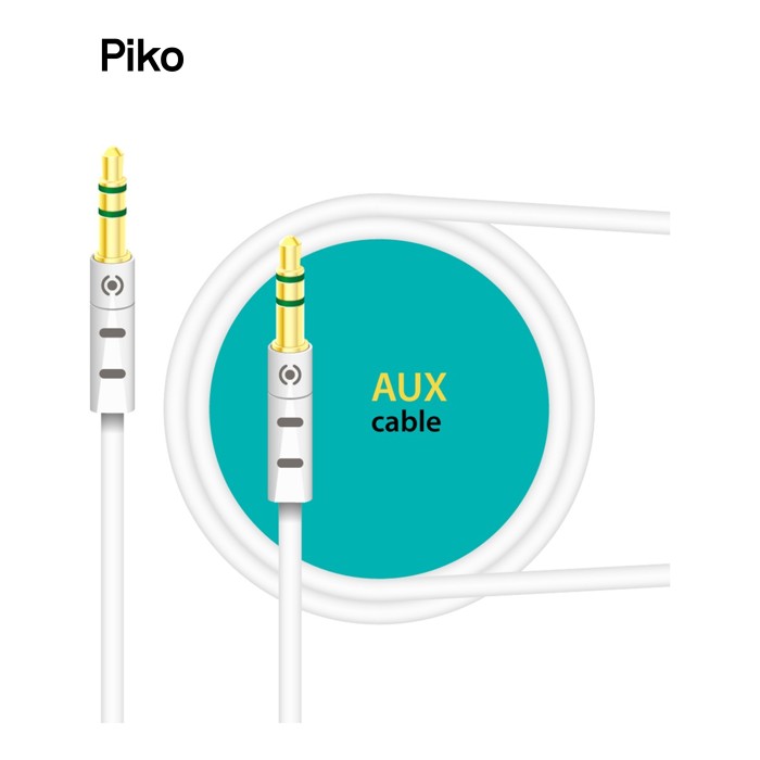 Кабель мультимедійний 3.5mm M to 3.5mm M 1.0m white Piko (1283126489167)