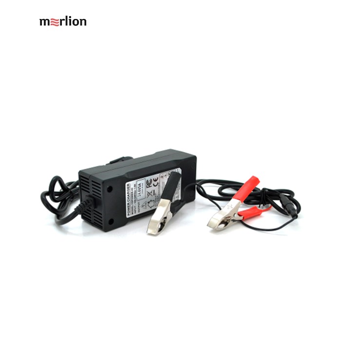 Зарядний пристрій Merlion для акумуляторів LiFePO4 12V(14,6V),4S,5A-60W + крокодили,BOX