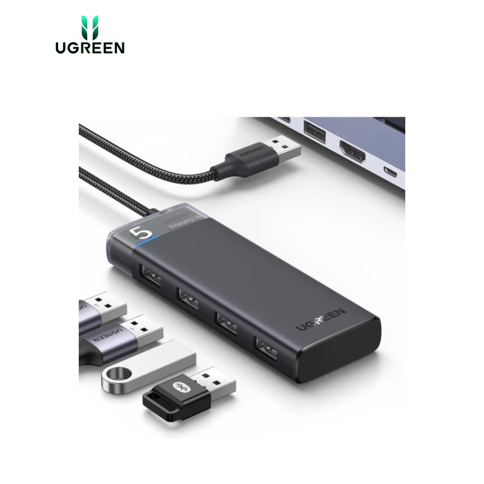 Концентратор Ugreen USB 3.0 to 4xUSB 3.2 Gen1 CM653 black (15548)