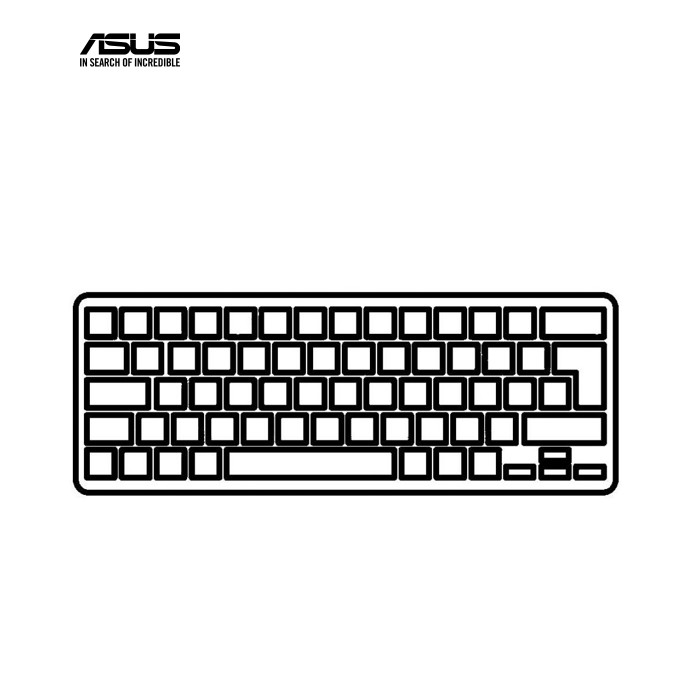 Клавіатура ноутбука ASUS A55/K55/K75 Series черная без рамки RU (A43551)