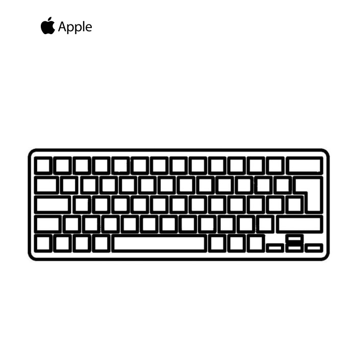 Клавиатура ноутбука Apple Macbook Pro 13.3" A1278 черная без рамки подсветка RU (A43603)
