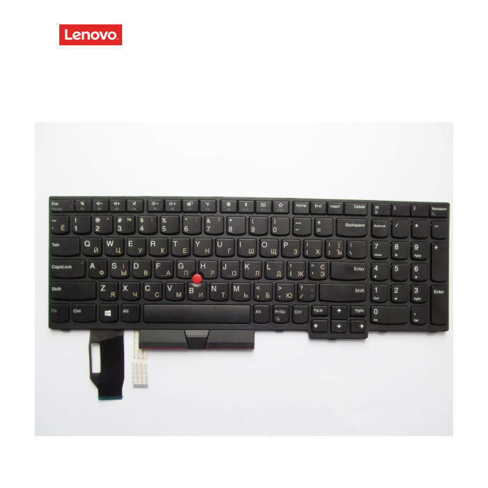 Клавіатура ноутбука Lenovo ThinkPad E580/L580/T590 черная с черной,трек (A46072)