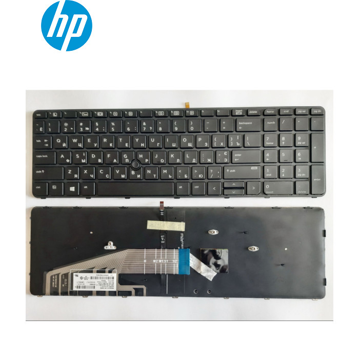 Клавиатура ноутбука HP ProBook 450/455/470 G3, 650 G2 черная с черной, с трекп,с по (A46074)