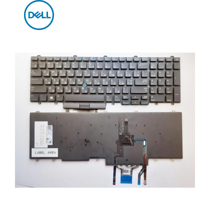 Клавиатура ноутбука Dell Latitude E5550 черная,трек,подсв (A46080)