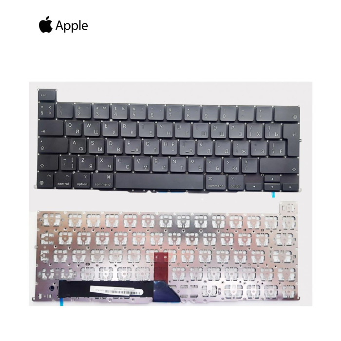 Клавіатура ноутбука Apple Macbook Pro 16" A2141 черна RU (A46176)