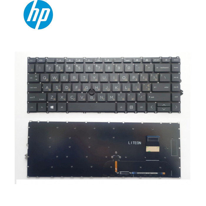 Клавіатура ноутбука HP EliteBook 745 G7/G8, 840 G7/G8 черна з ТП UA (A46209)