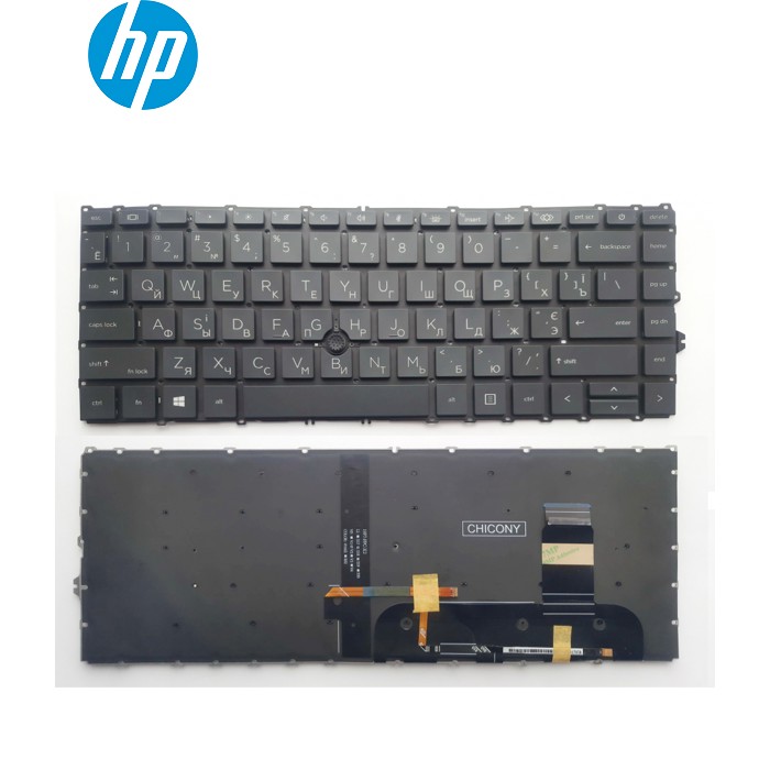 Клавиатура ноутбука HP EliteBook 745 G7/G8, 840 G7/G8 черна з підсв ТП UA (A46214)