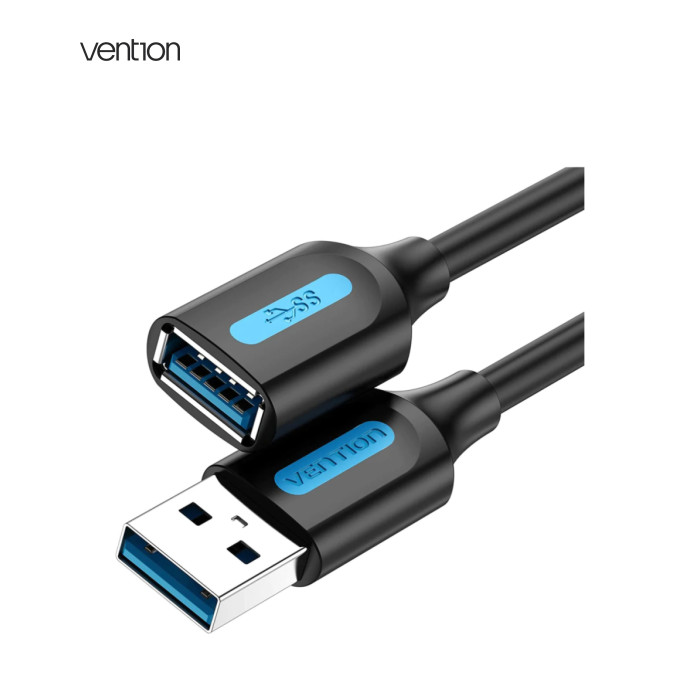 Дата кабель USB 3.0 AM/AF 1.0m black Vention (CBHBF)
