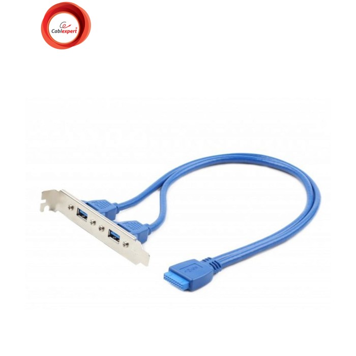 Кабель для передачи данных USB 3.0 розетка на кронштейні 10P 45 см Cablexpert (CC-USB3-RECEPTACLE)