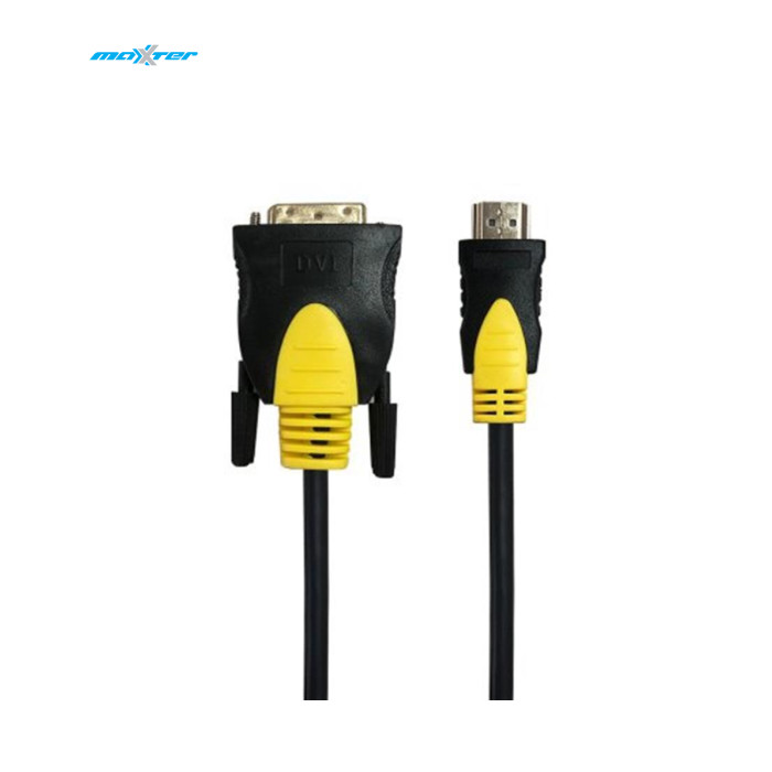 Кабель Maxxter (CCBP-HDMI-DVI-1.8) HDMI-DVI, 1.8м, позолоч., чорний