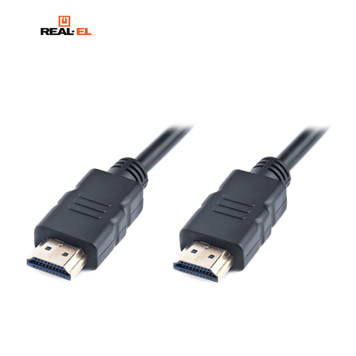 Кабель REAL-EL HDMI - HDMI v2.0 M/M, 2 м, чорний (EL123500012) пакет
