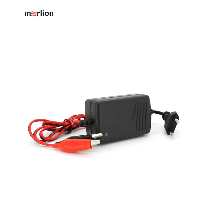 Імпульсне ЗУ для акумуляторів Merlion KF-0602000-GS, 6V,100-240V,2A,клеми(AGM,GEl,Lead)