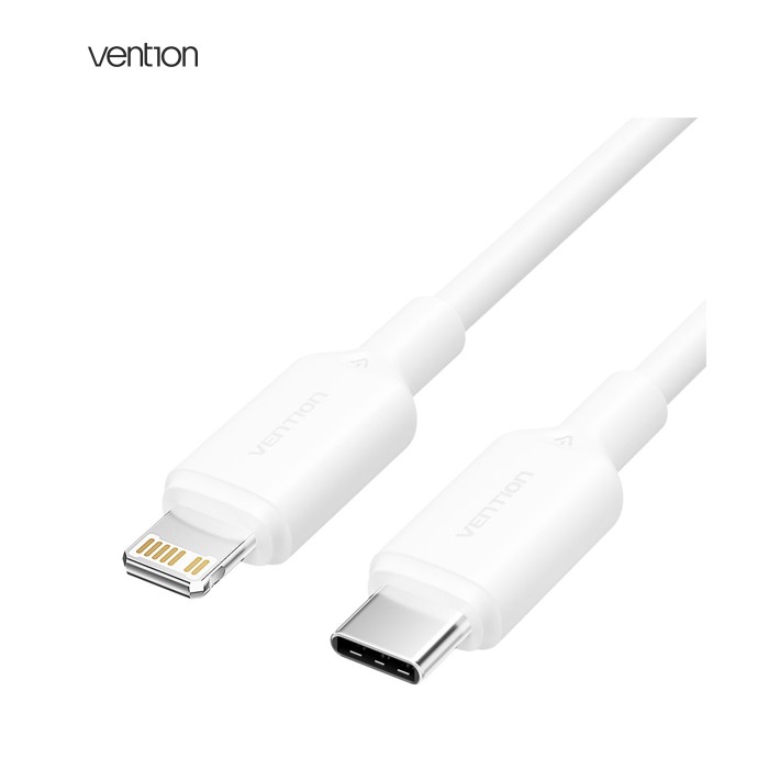 Дата кабель USB-C to Lightning 1.0m 3A white Vention (LAJWF)