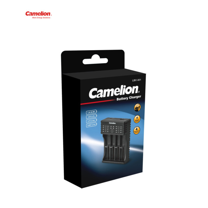 Зарядний пристрій для акумуляторів Camelion Univercal charger for Ni-MH 1.2V, Li-Fe 3.2V, Li-Ion 3.7 to 3.85V, Input DC 5V-2A (LBC-321)