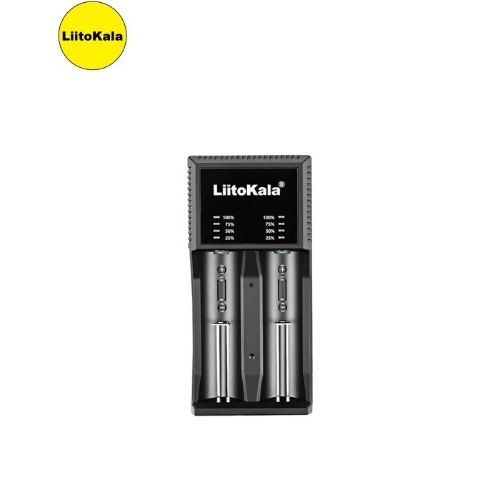 Зарядное устройство для аккумуляторов Liitokala 2 Slots, LED indicator, Li-ion(18650...RCR123...26650), NiMH(AA, AAA, SC, C) (Lii-PL2)