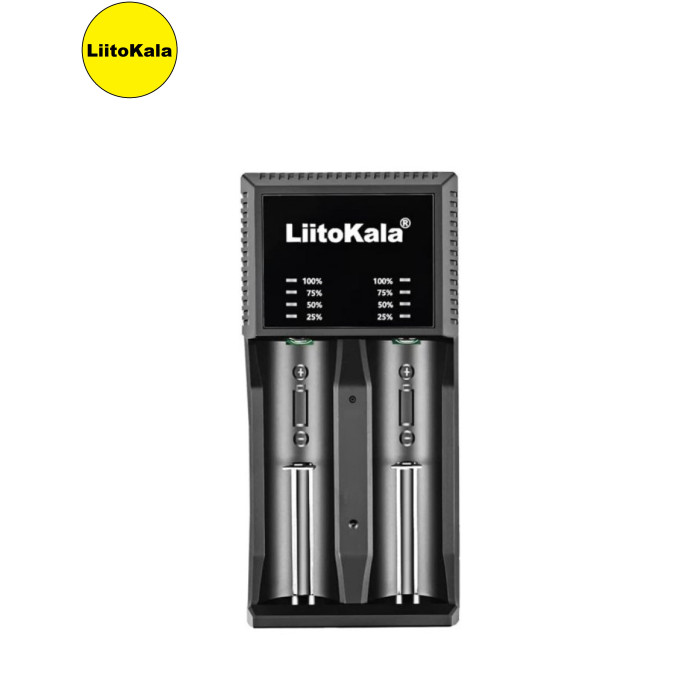 Зарядное устройство для аккумуляторов Liitokala 2 Slots, LED indicator, Li-ion(18650...RCR123...26650), NiMH(AA, AAA, SC, C) (Lii-PL2)
