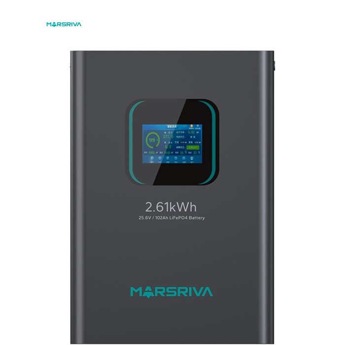 Акумуляторна батарея Marsriva LiFePO4, 25.6V/102Ah, 2.61KWH, настінна