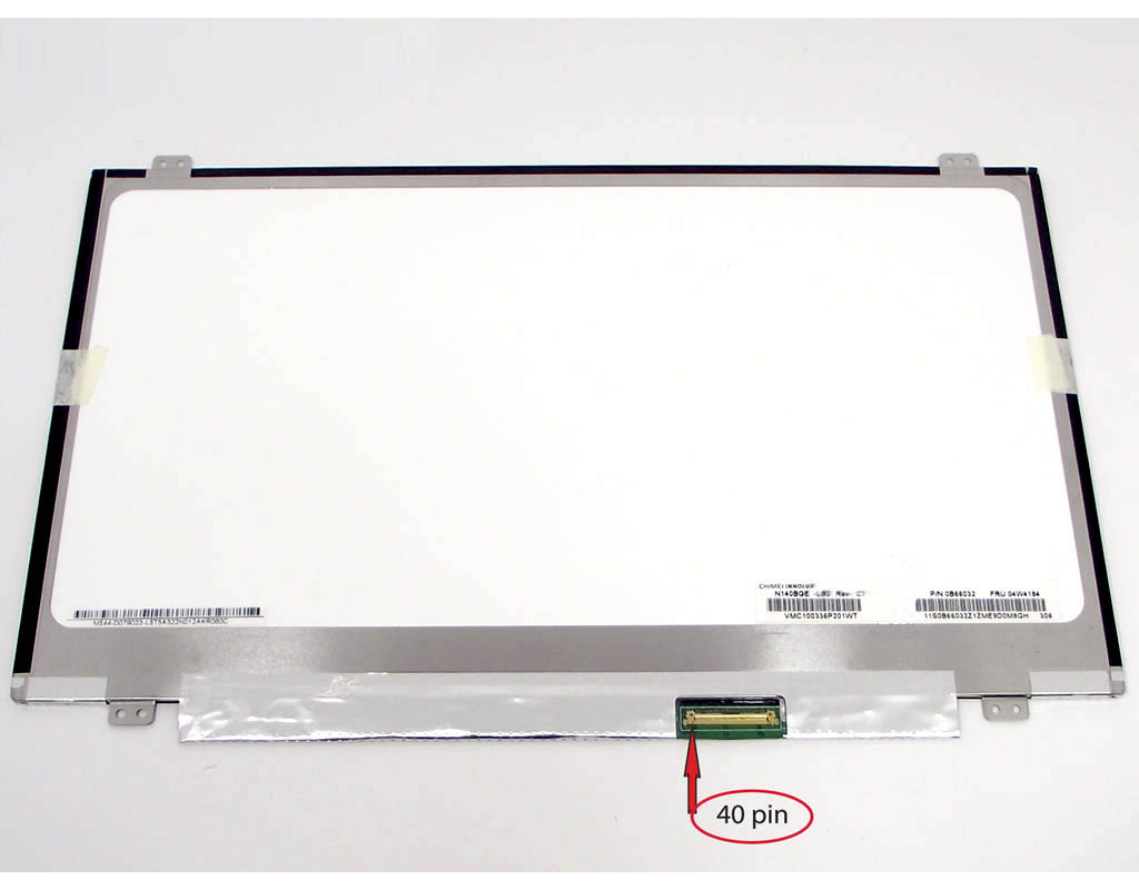 Матриця 14.0" Slim (1366*768, 40pin, вушка верх-низ) Innolux N140BGE-L43 Глянцева
