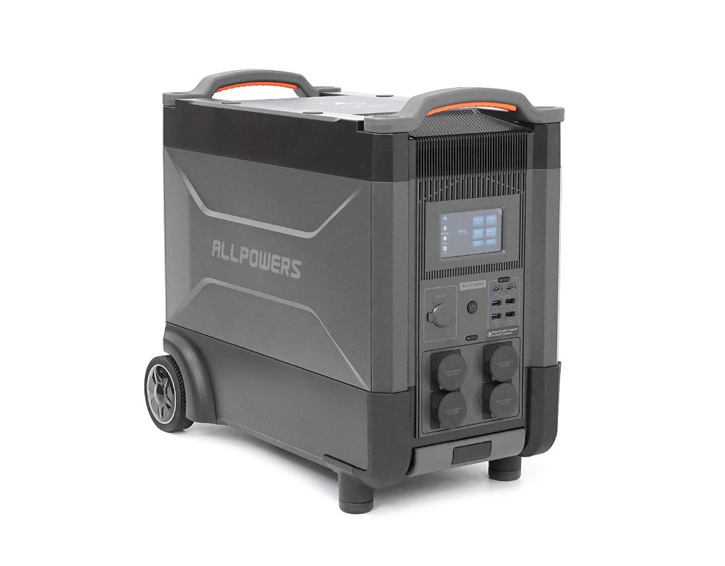 Power station ALLPOWERS R4000 APP Control, Wi-Fi, Bluetooth, 4000W, 3456Wh LiFePO4 3500Cycles, MPPT 3000w max, CAR port, DC12 / 24V, 4хAC 220V, 2xUSB-TYPE-C 100W, 2xUSB-A 18W, 2xUSB-A 12W, XT60, wireless 15W, Fast charge 60min, 540&times;490&times;30