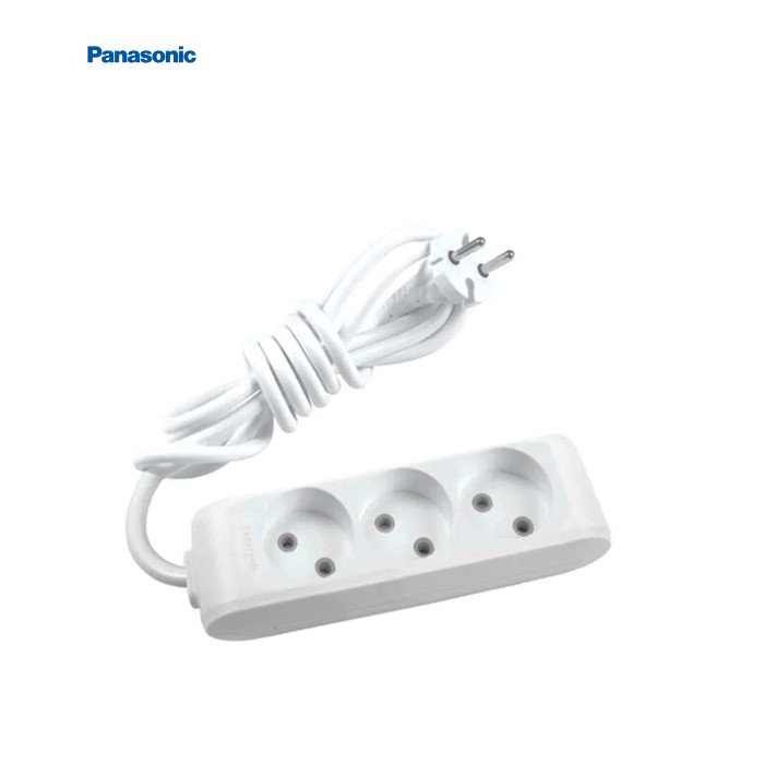 Подовжувач Panasonic X-tendia 3 гнізда, 3 м, з захистними шторками, сірий