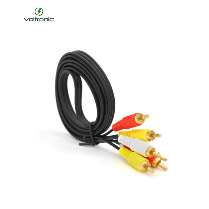 Кабель мультимедийный 3xRCA M to 3xRCA M 1.5m black Voltronic (YT-3хRCA(M)/3хRCA(M)-1.5G)