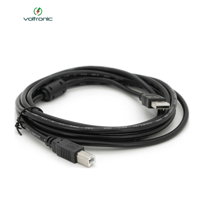 Кабель для принтера USB 2.0 AM/BM 3.0m ferrite black Voltronic (YT-AM/BM-3.0BB)