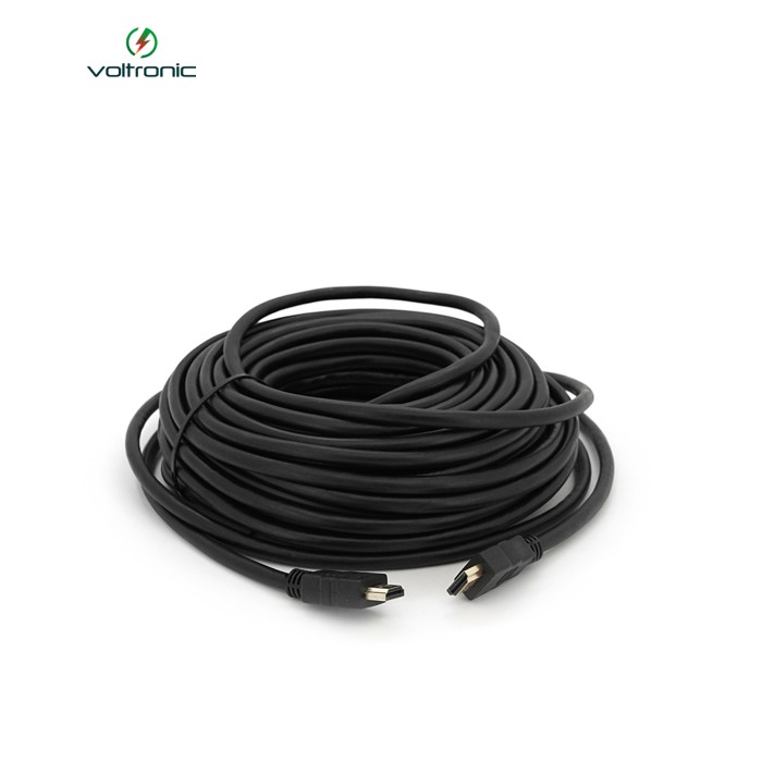 Кабель HDMI-HDMI HIGH SPEED 20m, v1.4, OD-7.5mm, круглий Black, коннектор Black, (Пакет) Q30