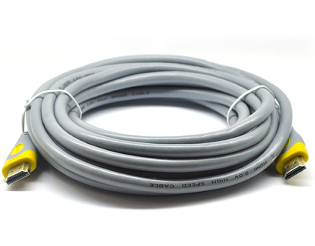 Кабель мультимедійний HDMI M to HDMI M 15.0m V2.0 gray V-LINK (YT-HDMI(M)/(M)HSV2.0-15m/16188)
