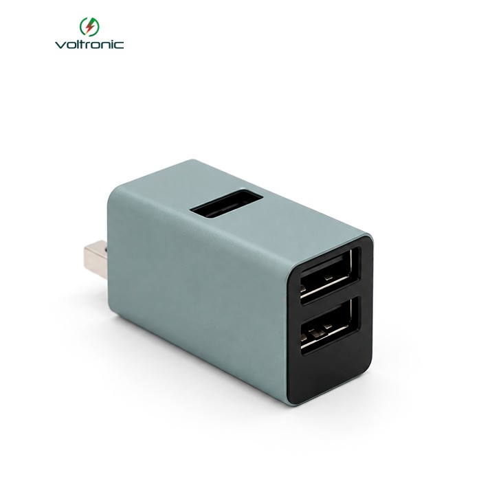 Портативний USB HUB 3.0 на 1 порт USB3.0 + 2 порти USB2.0, Silver, OEM