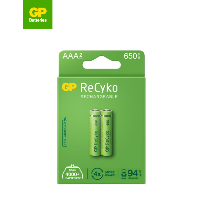 Аккумулятор Gp AAA 65AAAHCE-EB2 Recyko 650 mAh * 2 (65AAAHCE / 4891199186677)
