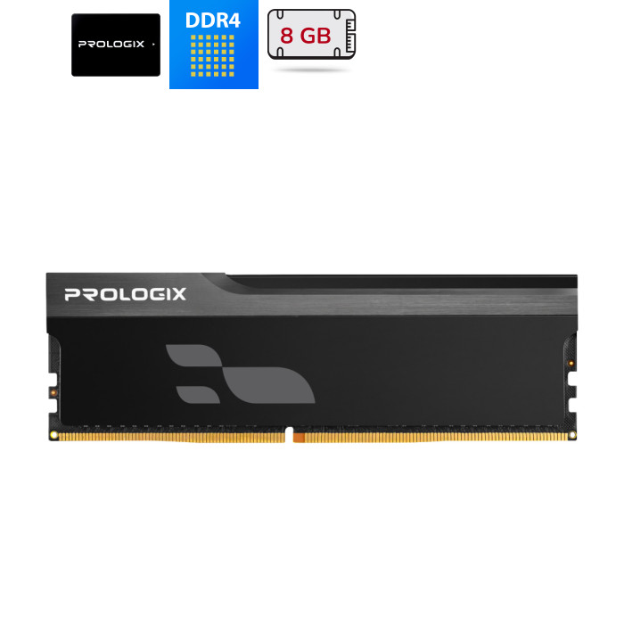 Модуль пам`ятi DDR4 8GB/3600 Prologix Onyx Black (PRO8GB3600YB4)