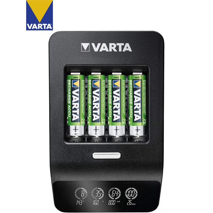 Зарядное устройство для аккумуляторов Varta LCD Ultra Fast Plus Charger +4*AA 2100 mAh (57685101441)