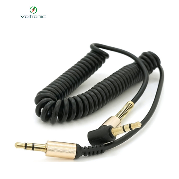 Кабель мультимедійний 3.5mm M to 3.5mm M 1.5m 90° corner black Voltronic (YT-AUXSGJ(M)/(M)-1.5-B)