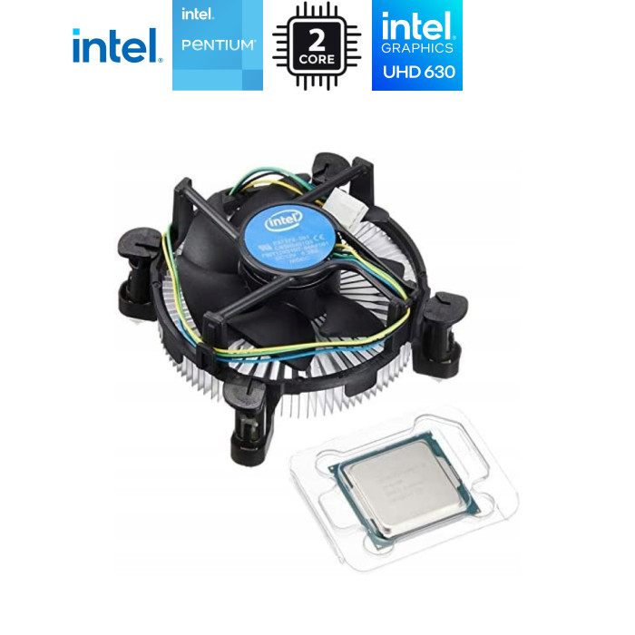 Процессор Intel Pentium G4600 Tray+Cooler, LGA1151, 2 ядра, 3.50GHz, 8 GT/s DMI, Intel HD Graphics 630, 4 x 32 KB, L2: 2x256KB, L3: 3MB, 51W, Kaby Lake (BX80677G4600)