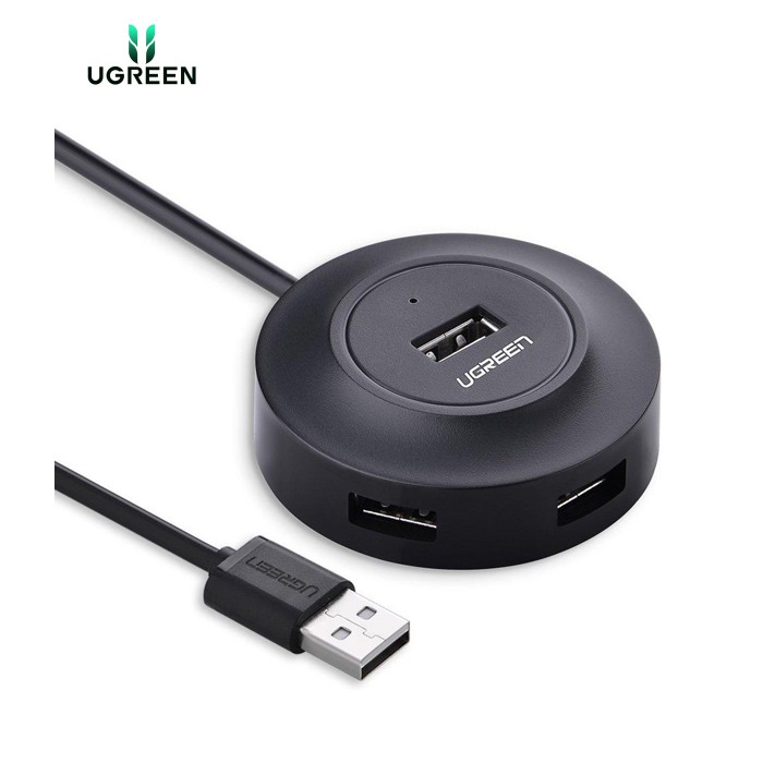 Хаб USB 2.0 -> 4xUSB 2.0 1м passive, Black CR106 Ugreen
