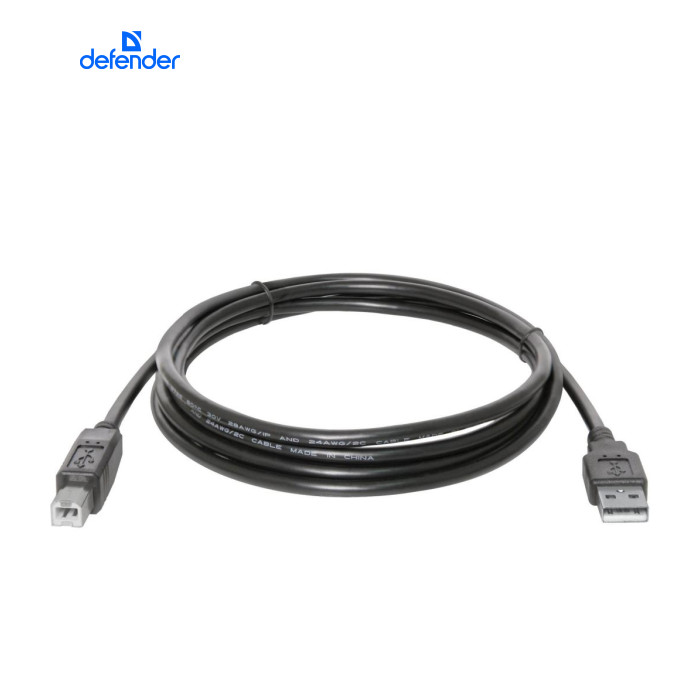 Кабель для принтера USB 2.0 AM/BM 1.8m Defender (83763)